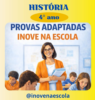 Capa Prova adaptada História 4º ano
