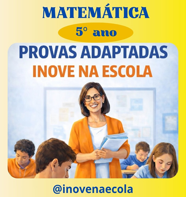 Capa Prova adaptada Matemática 5º ano