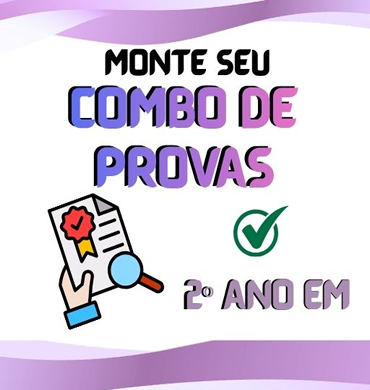 Capa Combo Provas 2º ano Ensino Médio