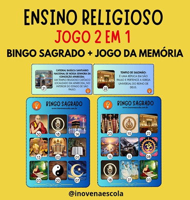 Capa imagem bingo Sagrado - Ensino Religioso