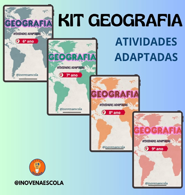 Capa Kit de Geografia 6º + 7º + 8º + 9º anos
