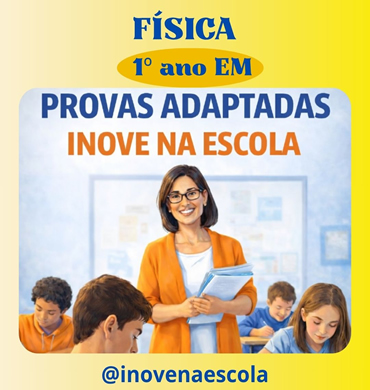 Capa Prova adaptada Física 1º ano Ensino Médio