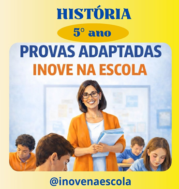 Capa Prova adaptada História 5º ano