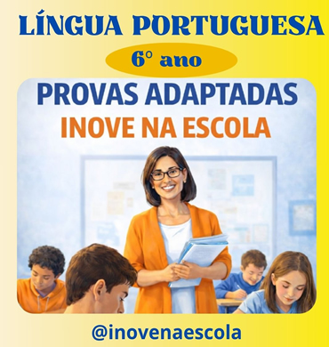 Capa Prova adaptada Português 6º ano