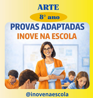 Capa Prova adaptada Arte 8º ano
