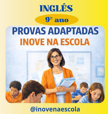 Capa Prova adaptada Inglês 9º ano