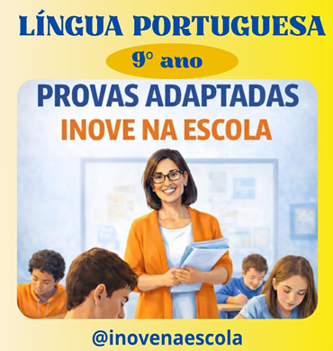 Capa Prova adaptada Português 9º ano