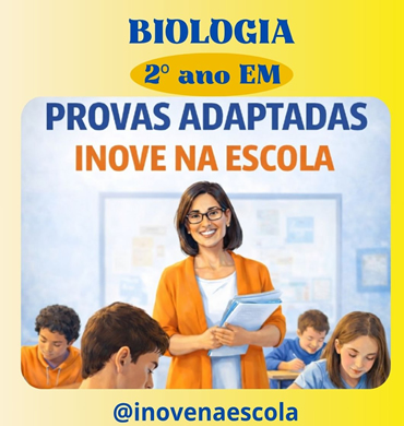 Capa Prova adaptada Biologia 2º ano Ensino Médio